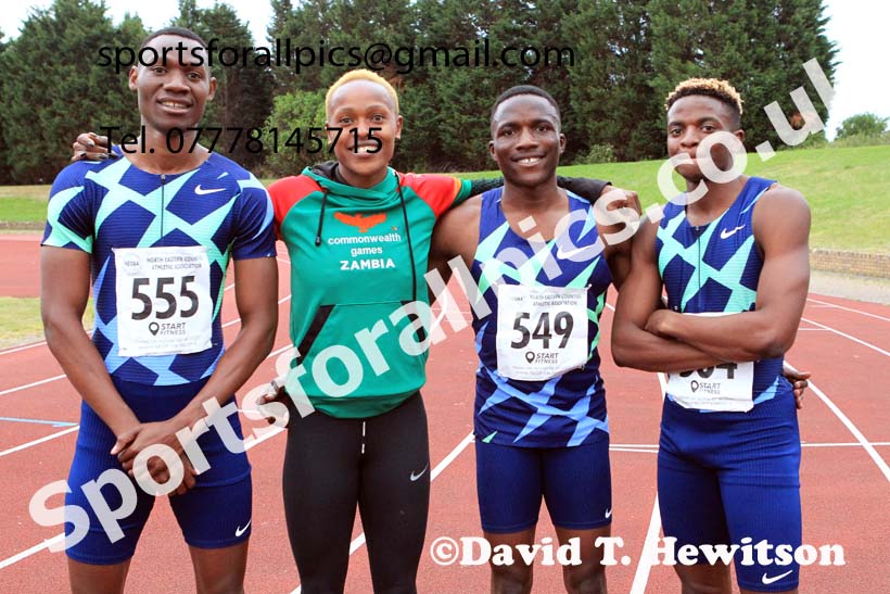 Zambian athletes, 2022 NEGP Monkton 5, Wednesday, July 20th. Photo: David T. Hewitson/Sports for All Pics